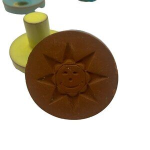 Rycraft Vintage Terra Cotta Art Clay Cookie Mold Stamp Press Set of 4
